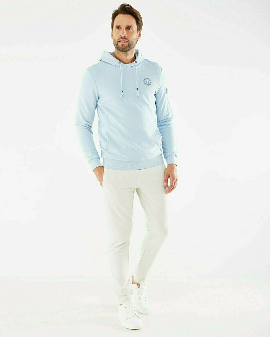 Mexx Zakapturzony sweater Light Blue Niebieskie | CMTFR4295