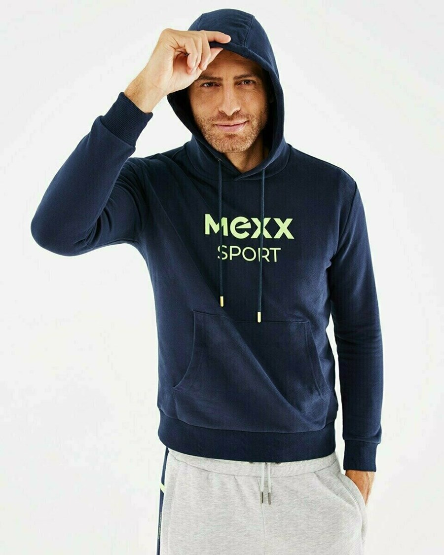 Mexx Zakapturzony sweater Navy Niebieskie | WTROJ0561