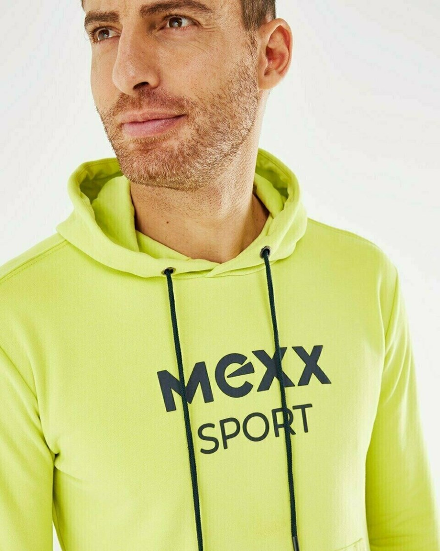 Mexx Zakapturzony sweater Neon Yellow Żółte | YMEQK1048