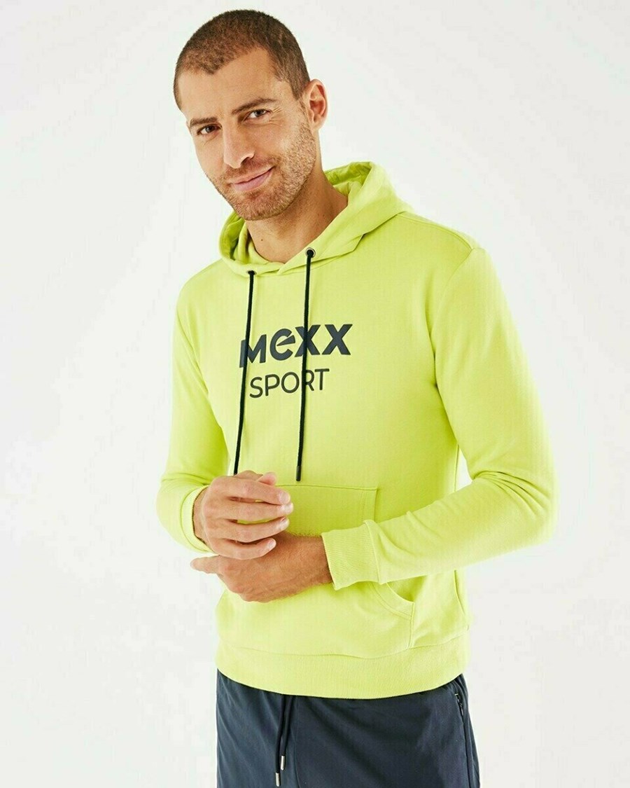 Mexx Zakapturzony sweater Neon Yellow Żółte | YMEQK1048