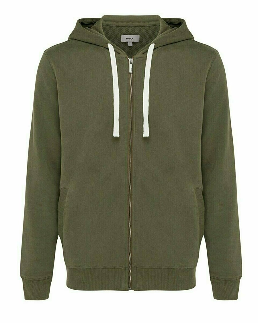 Mexx Zakapturzony zipthrough cardigan Army Green Zielone | ZFDIJ9327