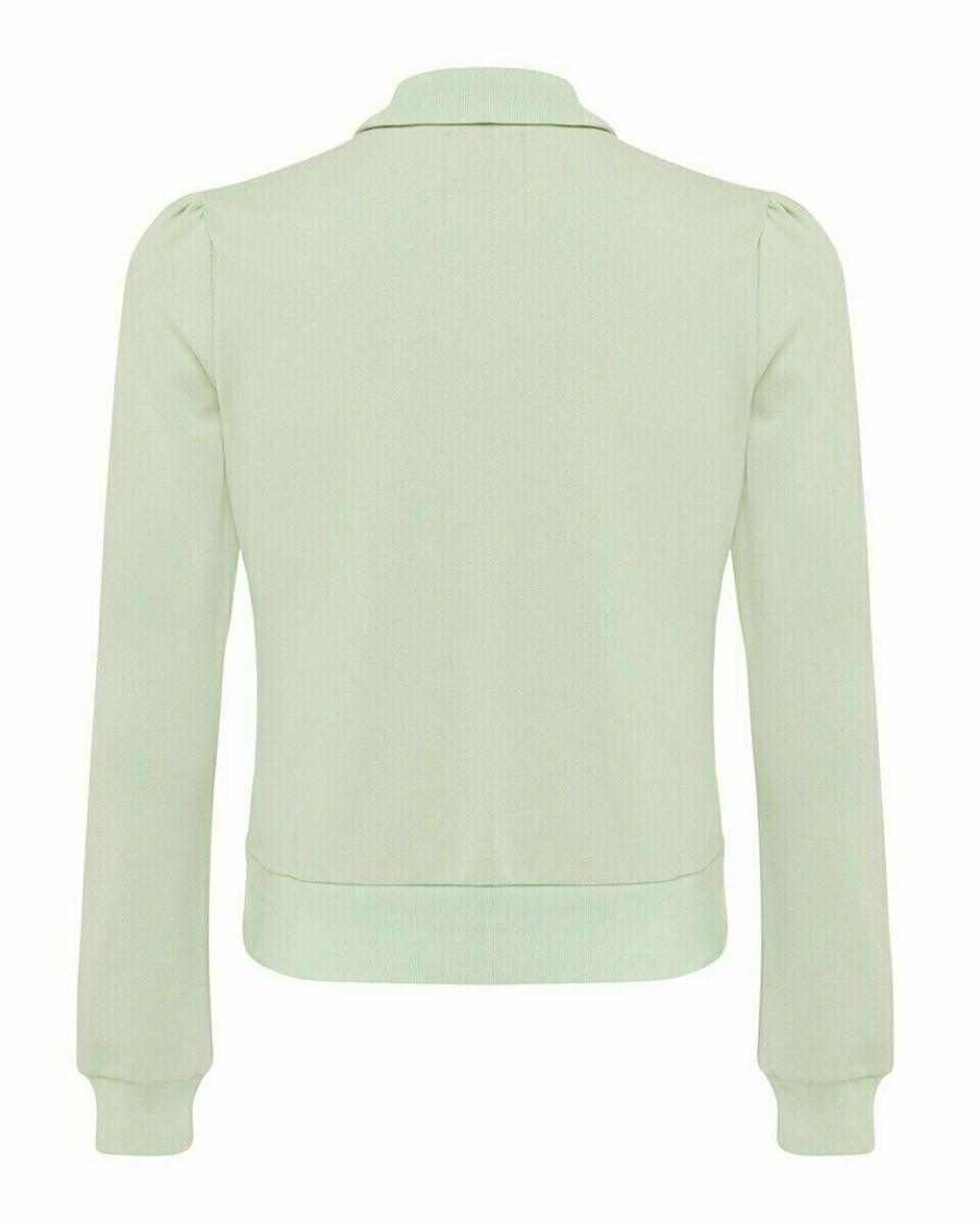 Mexx Zip collar sweat Mint Green Zielone | SZYPW5748