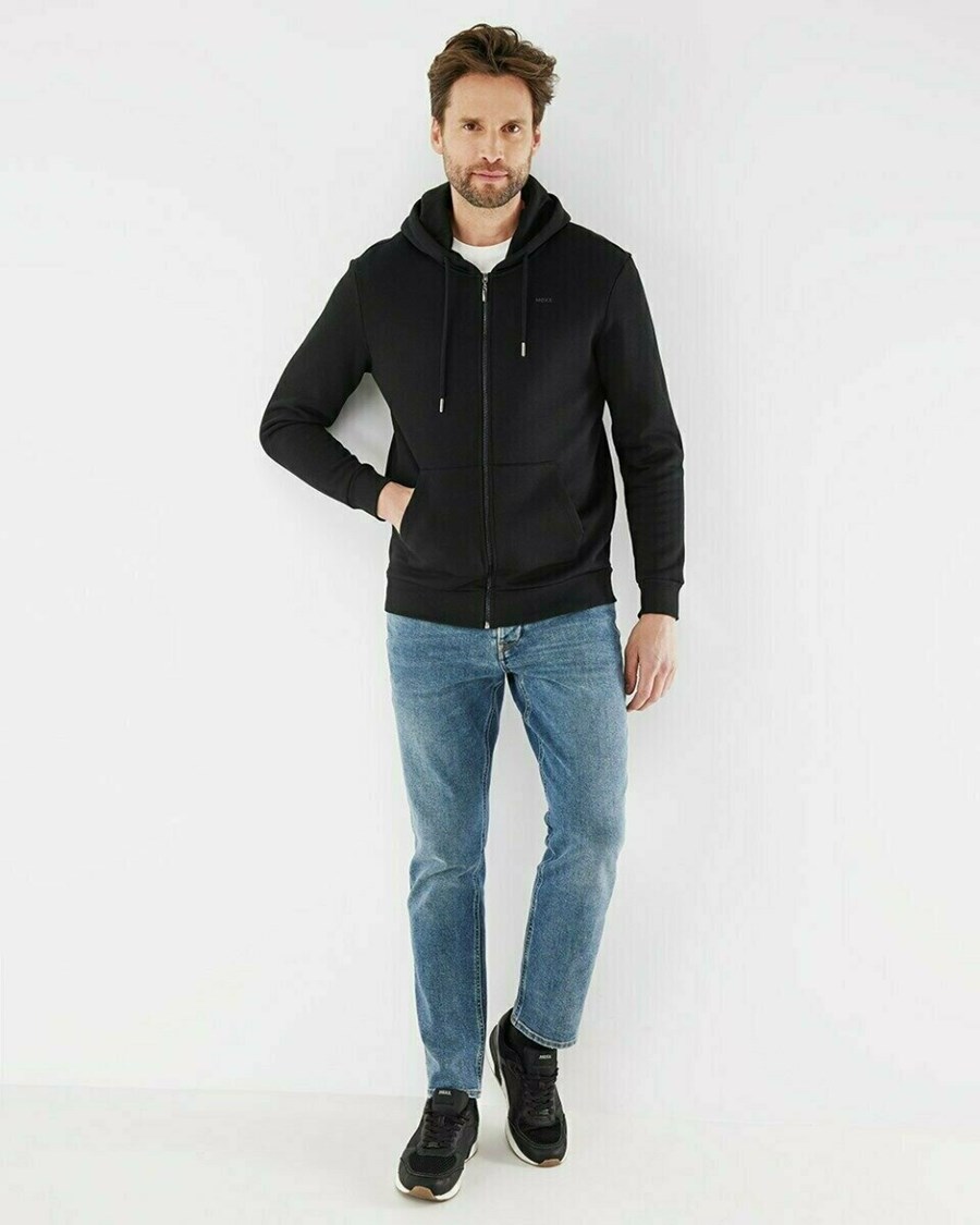 Mexx Zip through Hoodie Black Czarne | YMHRV2751