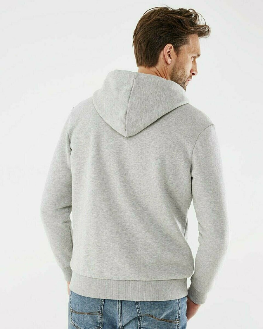 Mexx Zip through Hoodie Grey Melee Szare | HYQED6827