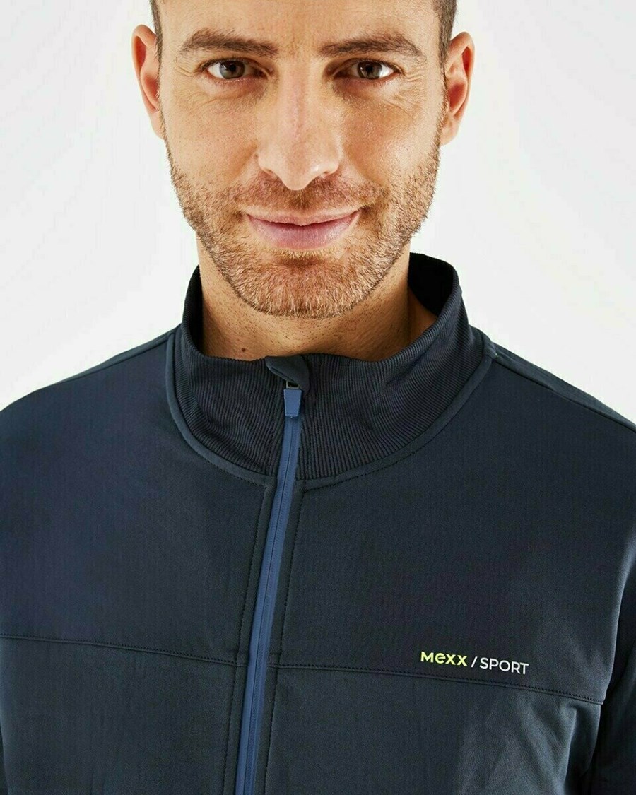 Mexx Zipped technical jacket Navy Niebieskie | VNLZW1608