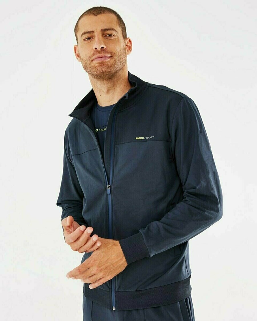 Mexx Zipped technical jacket Navy Niebieskie | VNLZW1608