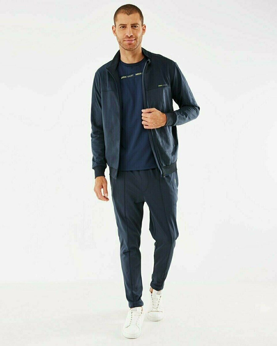 Mexx Zipped technical jacket Navy Niebieskie | VNLZW1608