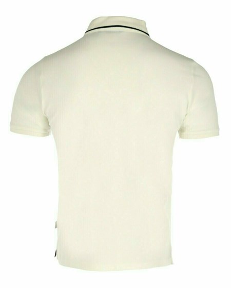 Mexx Colourblock pique polo Off white Białe | JTQGH5789