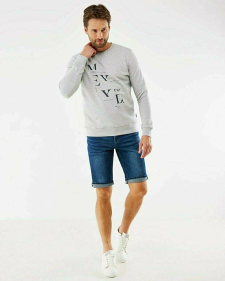 Mexx Crew neck sweatshirt Grey Melee Szare | TFEKH7842