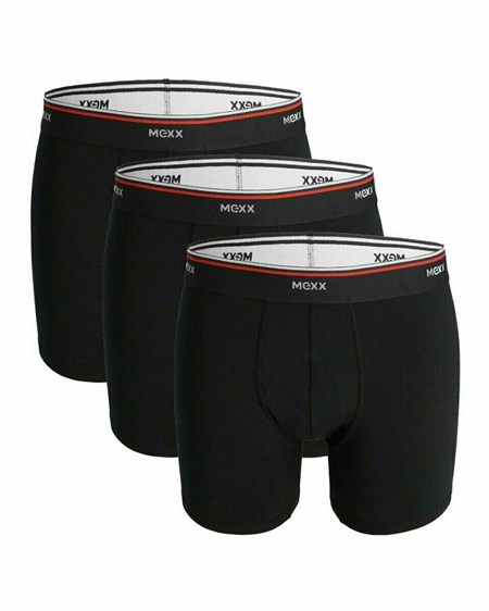 Mexx MEXX Boxershorts 3-pack Black/Black/Black Czarne | SGETX6145