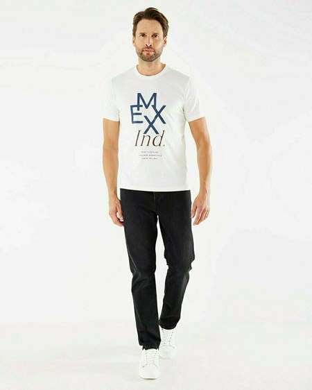 Mexx OLIVER T-Shirt SS Off white Białe | AKBVZ0947