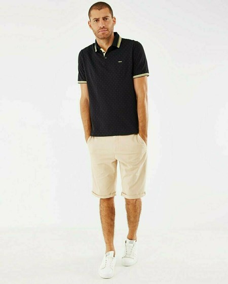 Mexx Pique polo Black Czarne | TDEVH4357