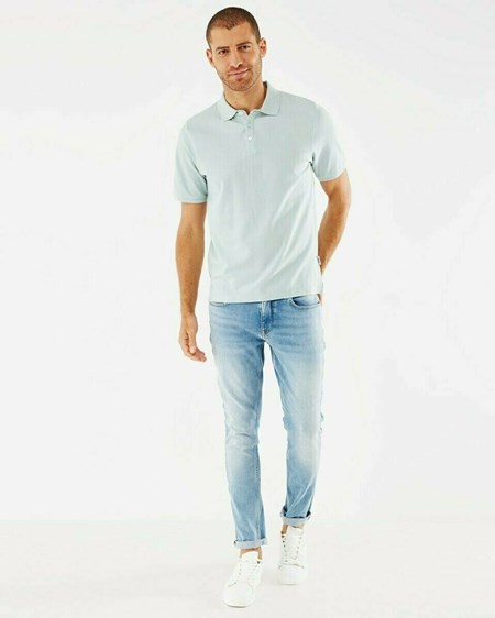 Mexx Pique polo Grey Mint Szare | NGSFY2980