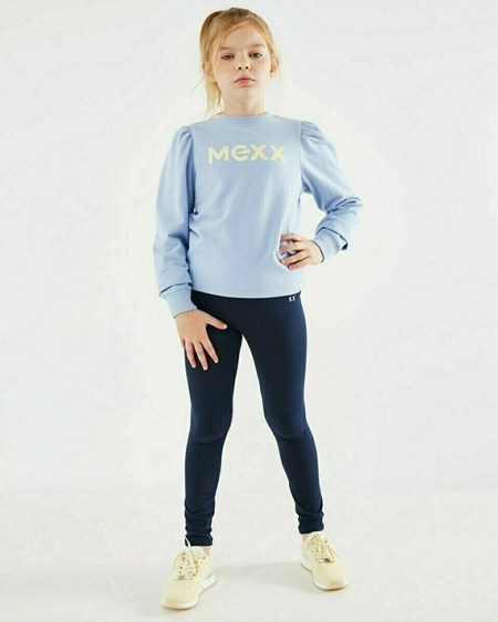 Mexx Puff sleeve sweater Light Blue Niebieskie | ERGTH8524