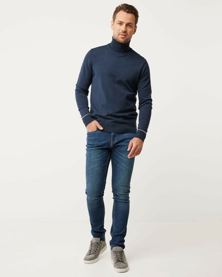 Mexx Roll neck sweater Navy Niebieskie | SITOR8203