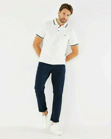 Mexx STEVE GD - Mid waist/ Prosty leg pants Navy Niebieskie | WJYGF0549