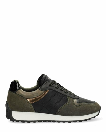 Mexx Sneaker June Black/Green Czarne | PLUCA3612