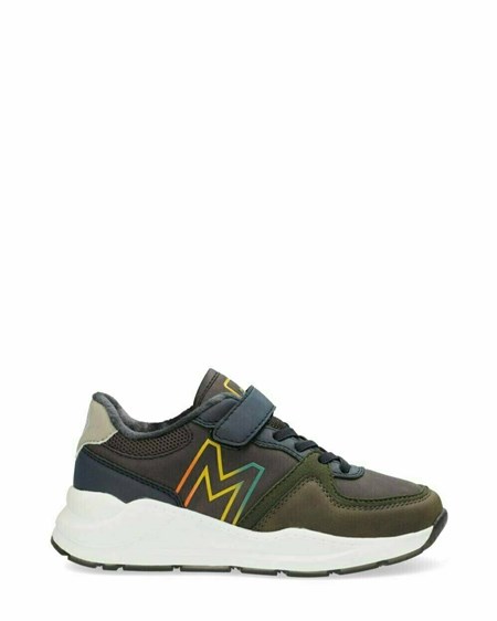 Mexx Sneaker Kamain Olive/Dark Brown Zielone | DLHJK4279