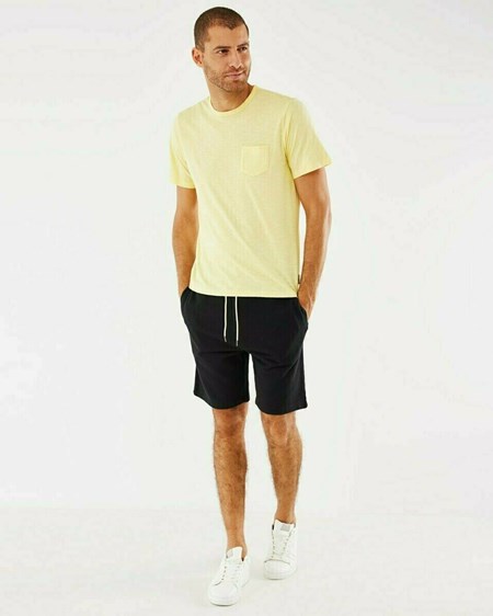 Mexx T-shirt chest pocket Yellow Żółte | QTIRG2534