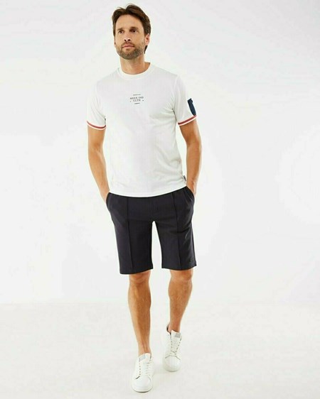 Mexx T-shirt sleeve pocket Off white Białe | TAXWG7486